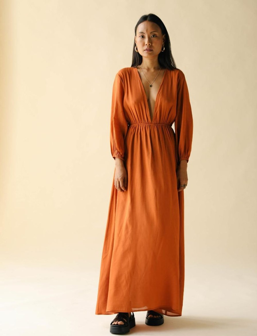 Women FARA Boutique | Connie Maxi Dress Flame