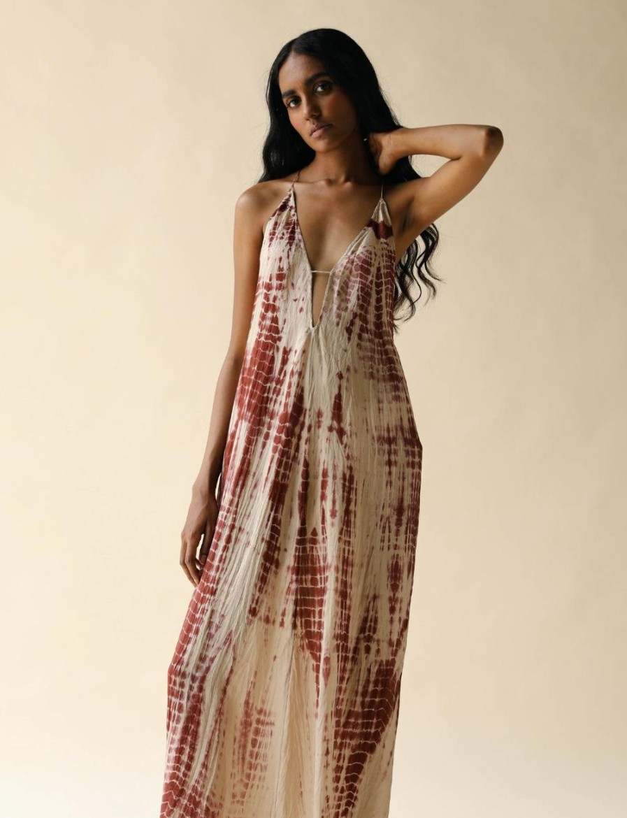 Women FARA Boutique | Zen Ultra Maxi Dress Fawn Tie Dye