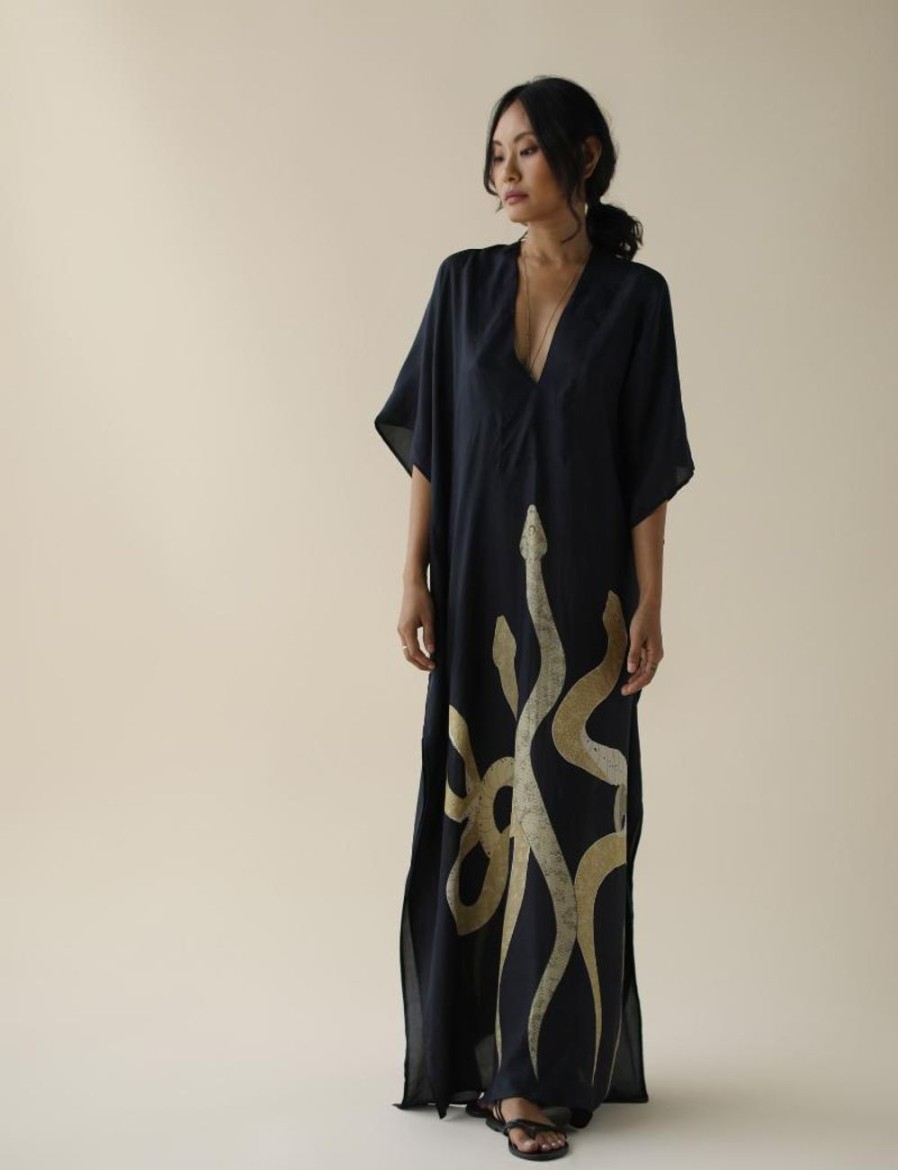 Women FARA Boutique | Rise Kaftan Black