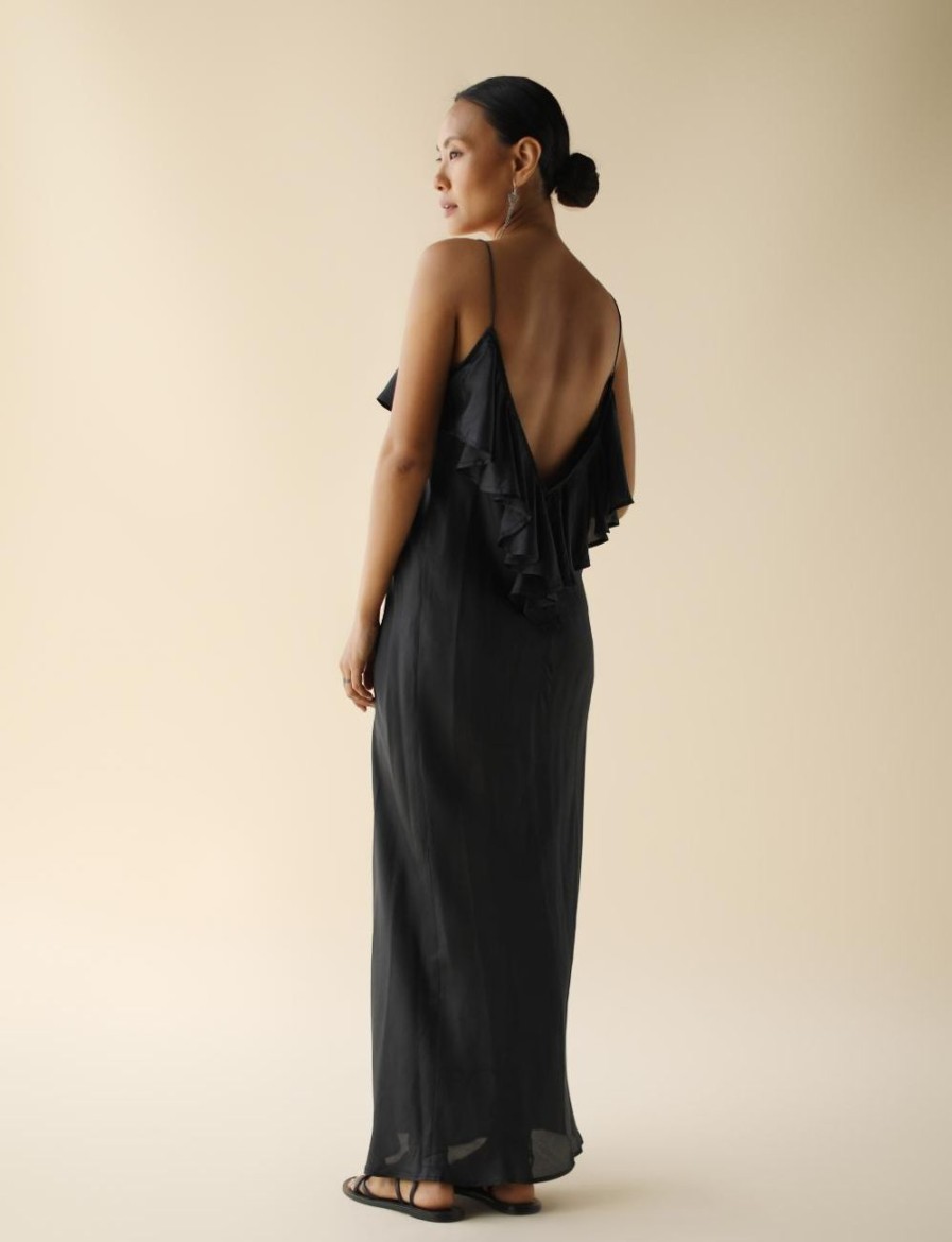 Women FARA Boutique | Flora Maxi Dress Black