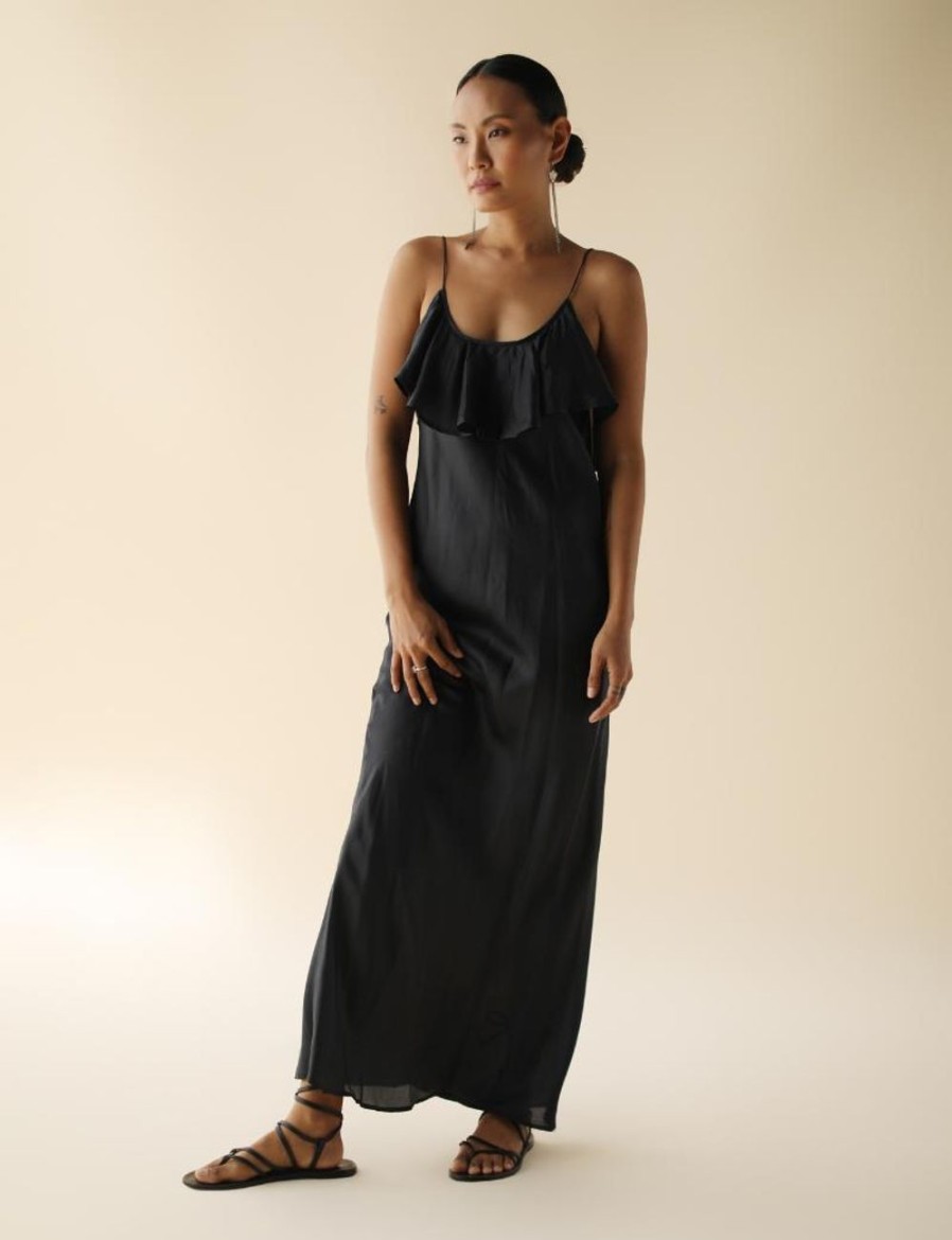 Women FARA Boutique | Flora Maxi Dress Black