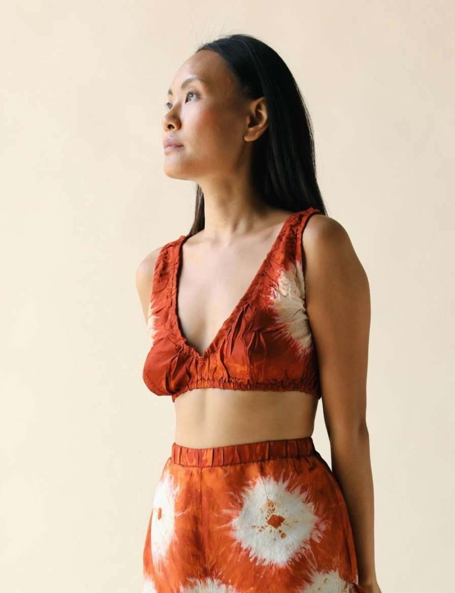 Women FARA Boutique | Lola Top Flame Flower Tie Dye