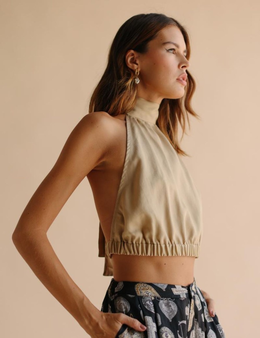 Women FARA Boutique | Tilly Crop Top Dune