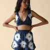 Women FARA Boutique | Lola Shorts Navy Flower Tie Dye