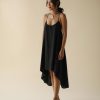 Women FARA Boutique | Zen Dress Raw Silk Black