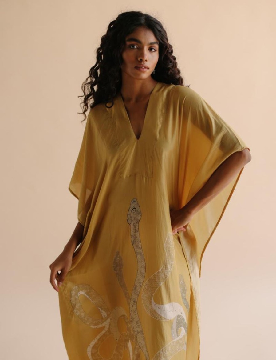 Women FARA Boutique | Rise Kaftan Gold