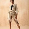 Women FARA Boutique | Raw Silk Kimono Natural