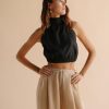 Women FARA Boutique | Tilly Crop Top Black