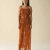 Women FARA Boutique | Gigi Maxi Dress Flame Bandhani