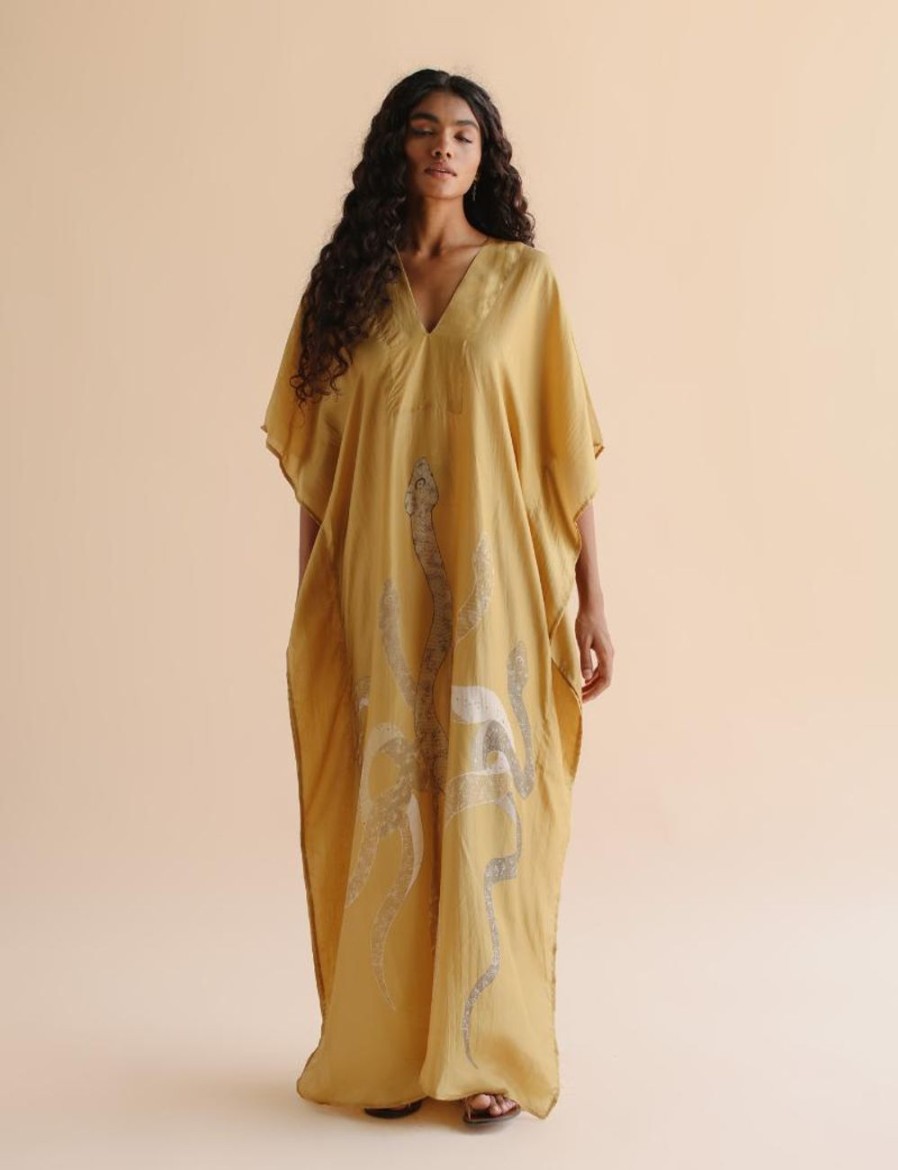 Women FARA Boutique | Rise Kaftan Gold