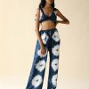 Women FARA Boutique | Venus Trousers Navy Flower Tie Dye