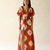 Women FARA Boutique | Aphrodite Maxi Dress Flame Flower Tie Dye