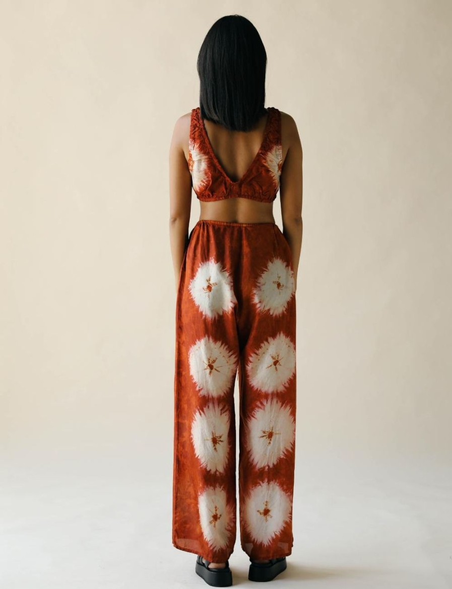 Women FARA Boutique | Venus Trousers Flame Flower Tie Dye