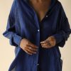 Women FARA Boutique | Relaxed Shirt Midnight Tie Dye