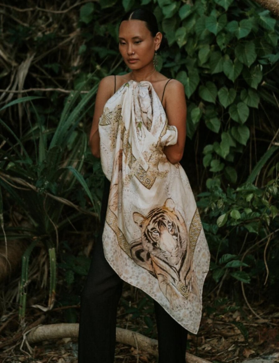 Women FARA Boutique | Silk Scarf Tiger