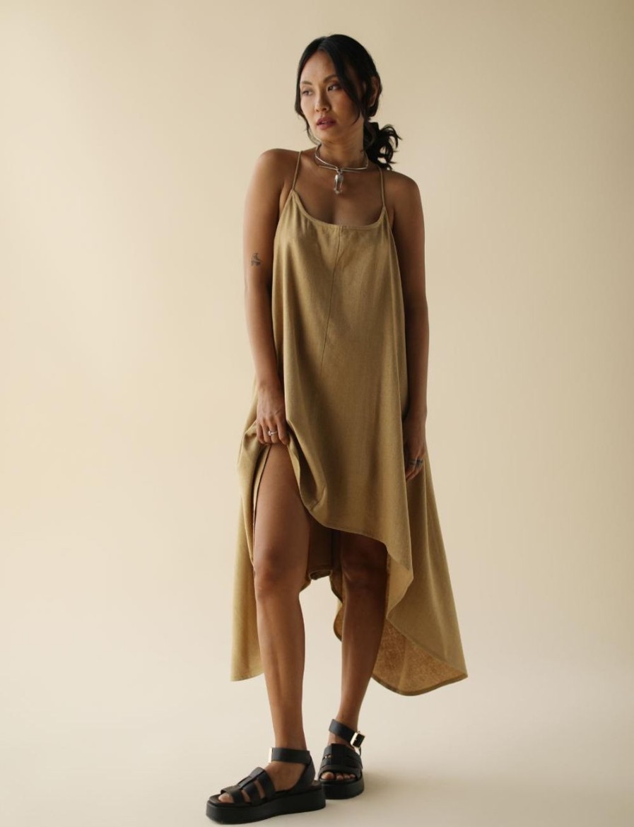 Women FARA Boutique | Zen Dress Raw Silk Lark