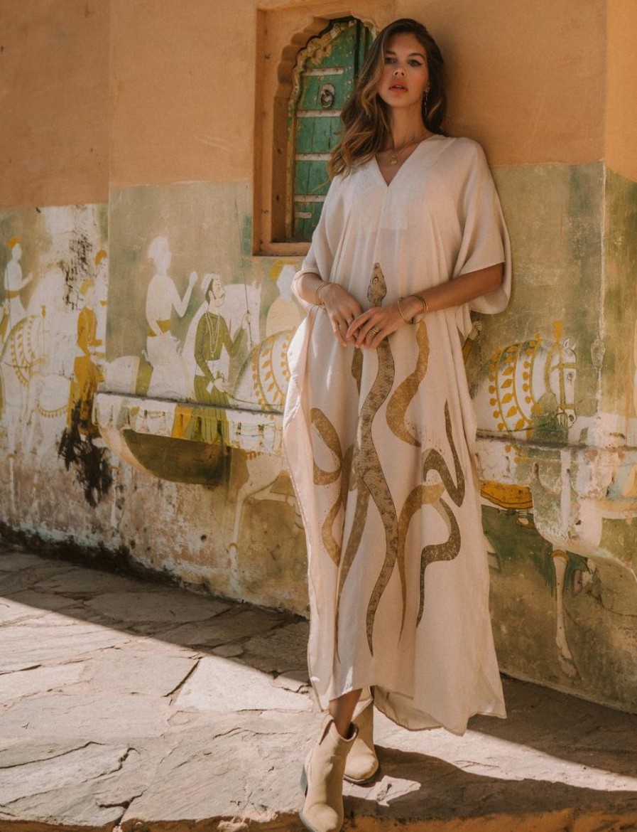 Women FARA Boutique | Rise Kaftan Cream