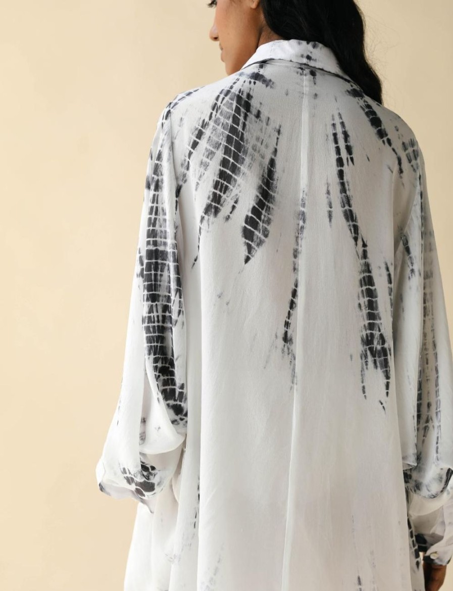 Women FARA Boutique | Oversized Shirt Ash Tie Dye