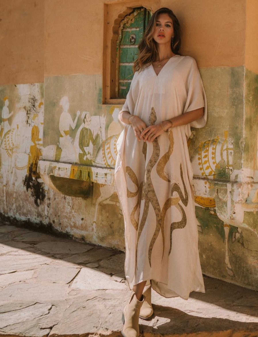 Women FARA Boutique | Rise Kaftan Cream