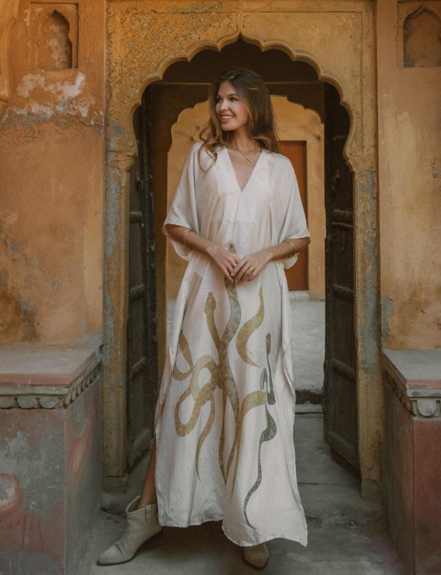 Women FARA Boutique | Rise Kaftan Cream