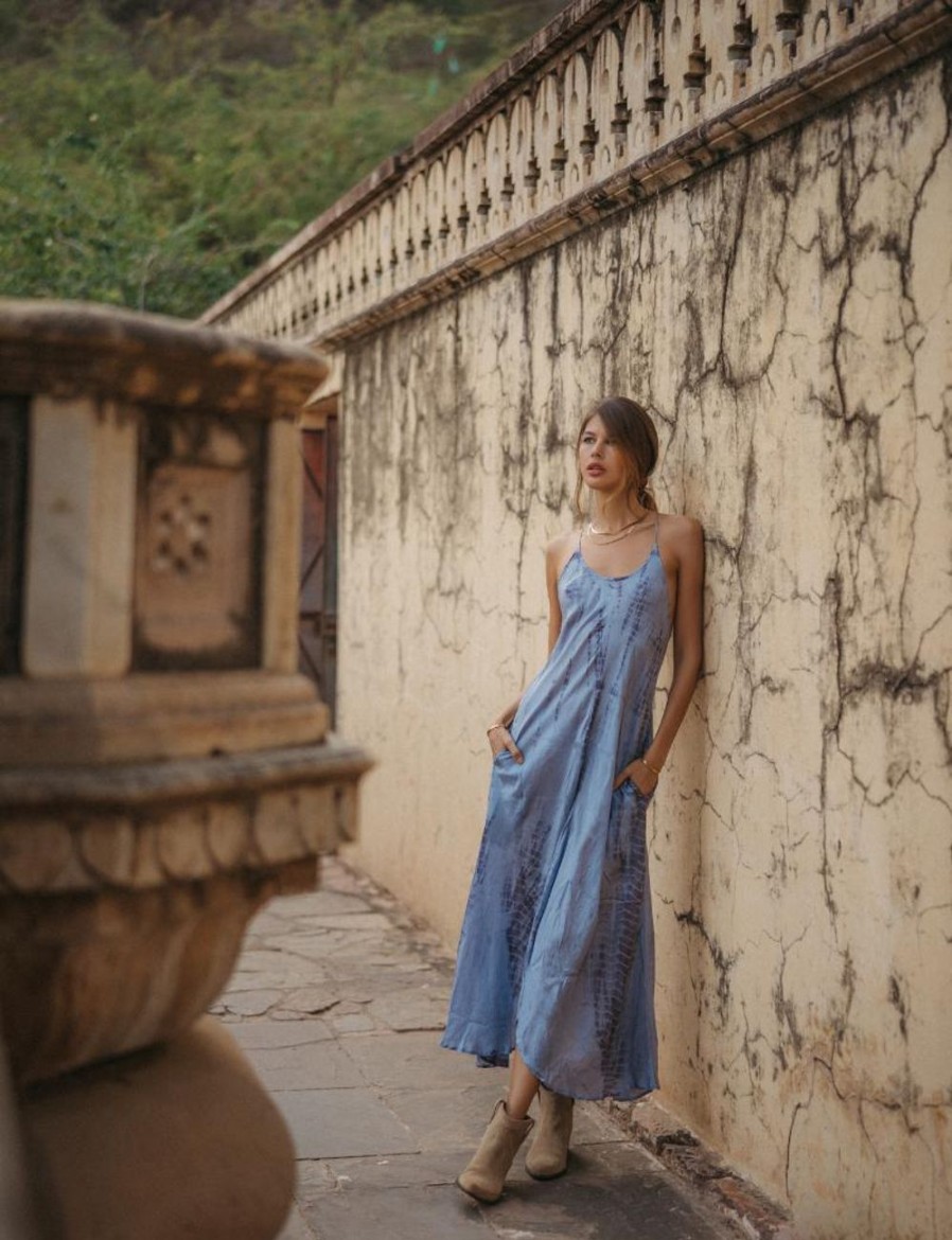 Women FARA Boutique | Zen Maxi Dress Blue Moon Tie Dye