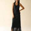 Women FARA Boutique | Nomad Fringe Dress Black